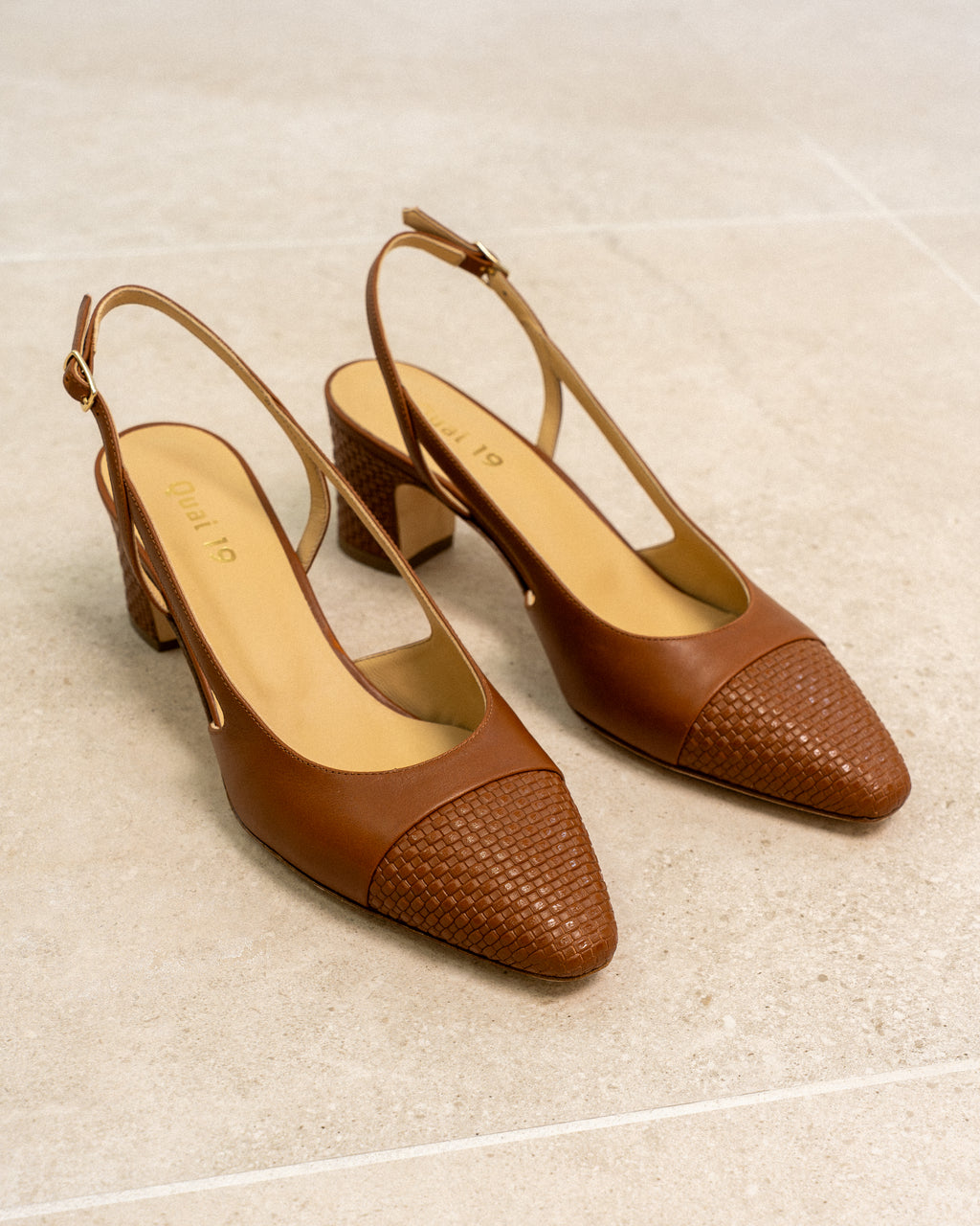 Escarpin Slingback Tressé