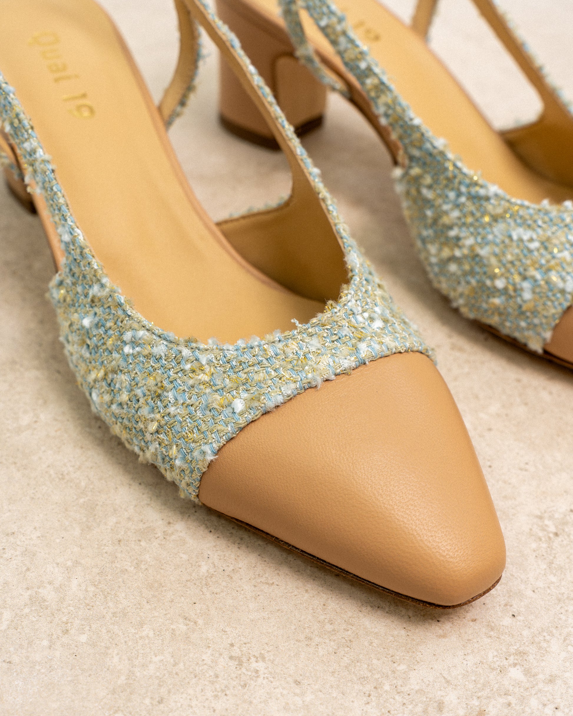Escarpin Slingback Tweed