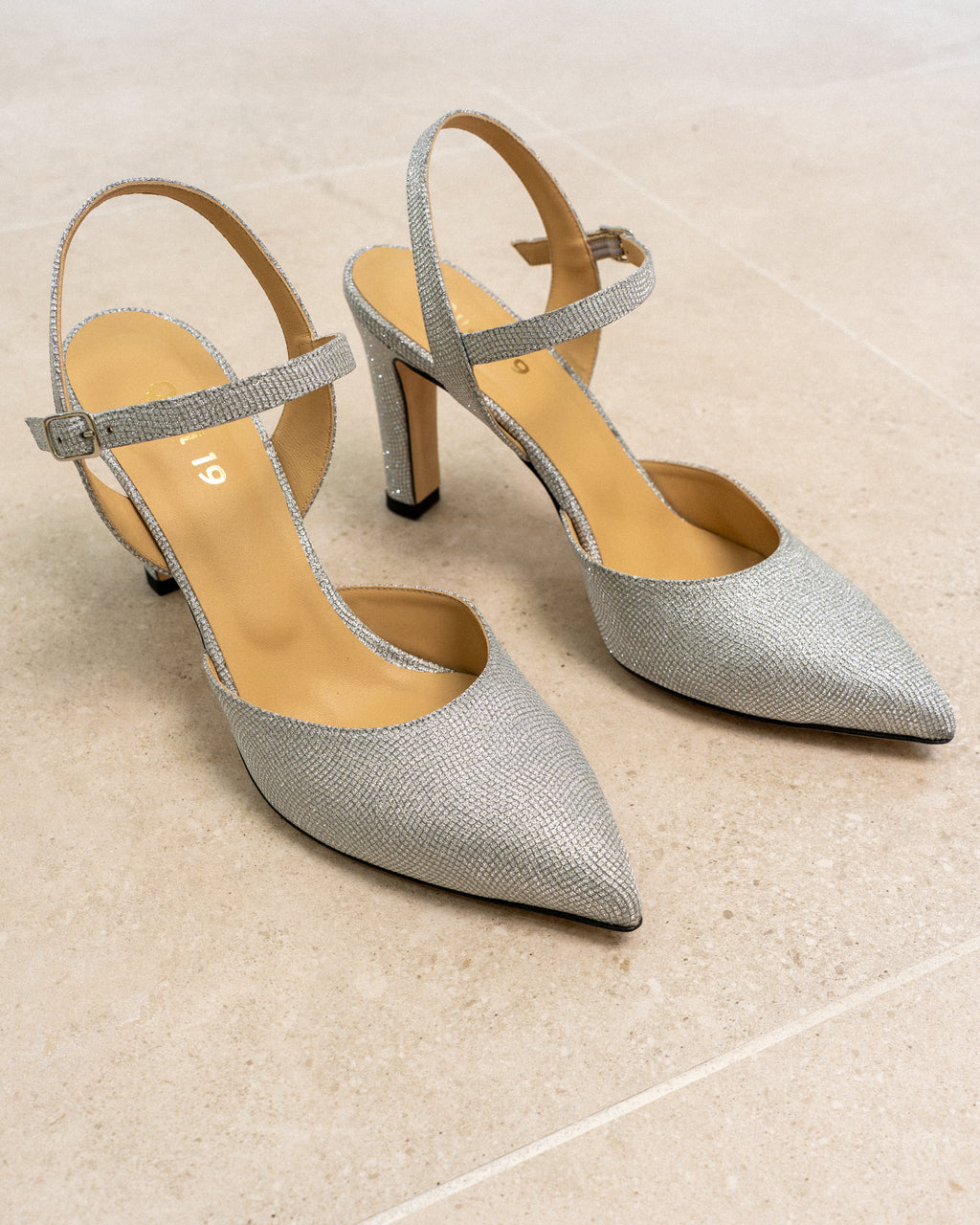 Escarpin Slingback Lumière Argent