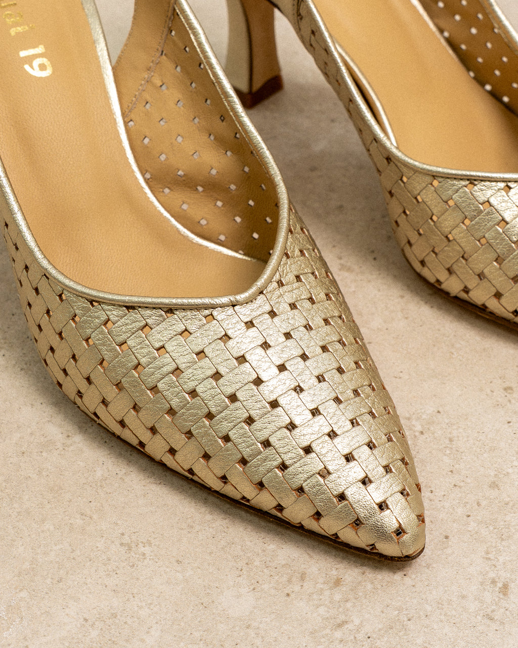 Escarpin Slingback Tressé