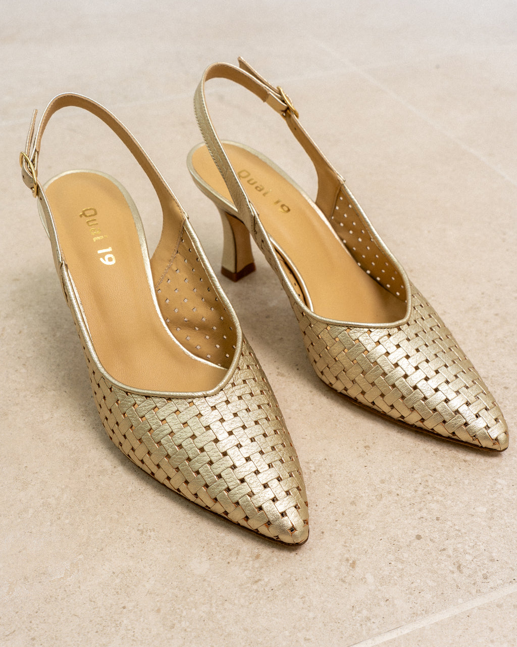 Escarpin Slingback Tressé
