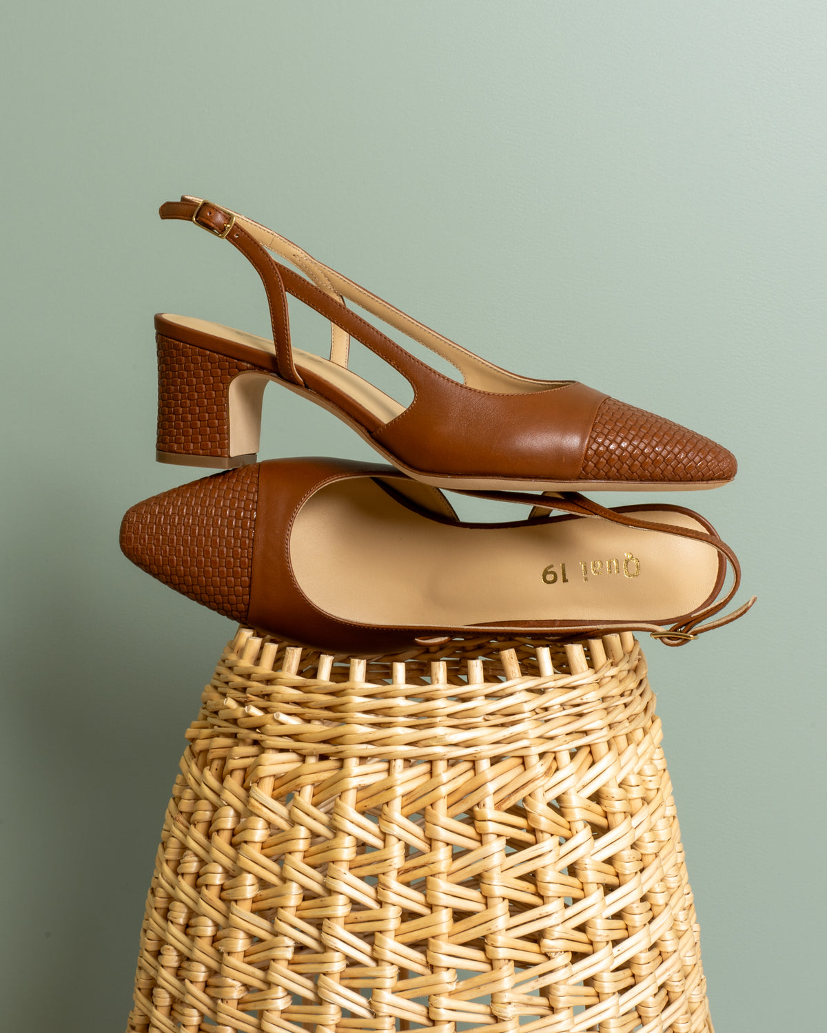 Escarpin Slingback Tressé