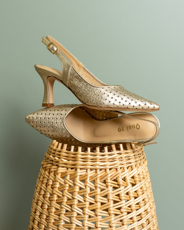 Escarpin Slingback Tressé