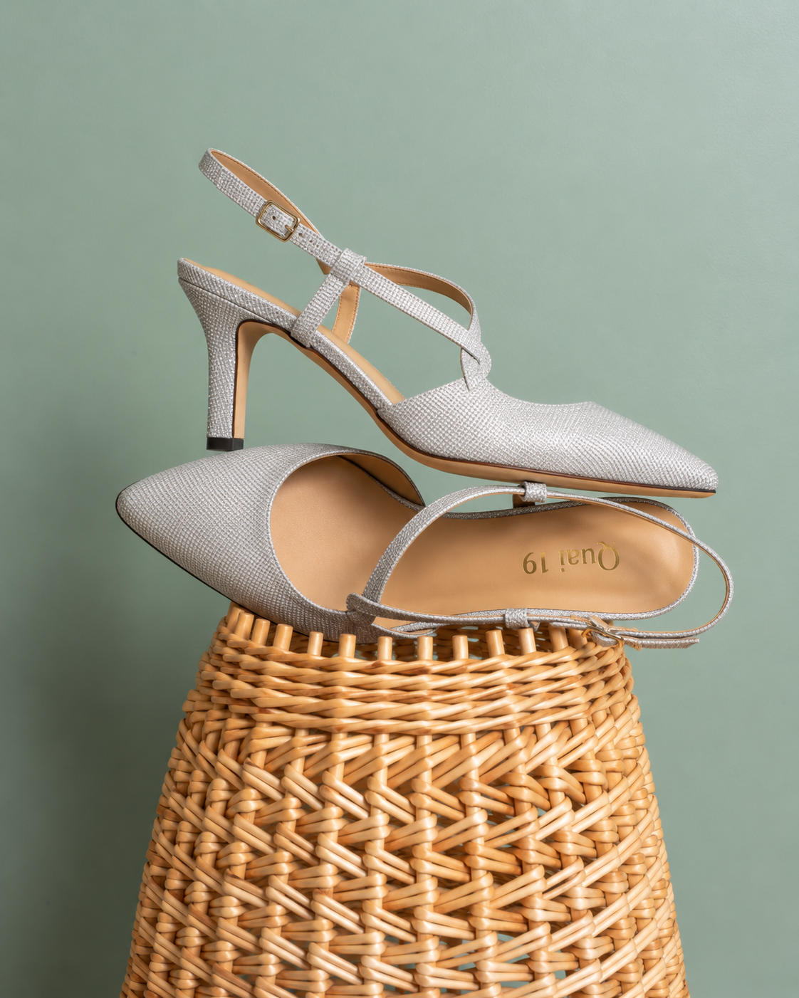 Escarpin Slingback Lumière Argent